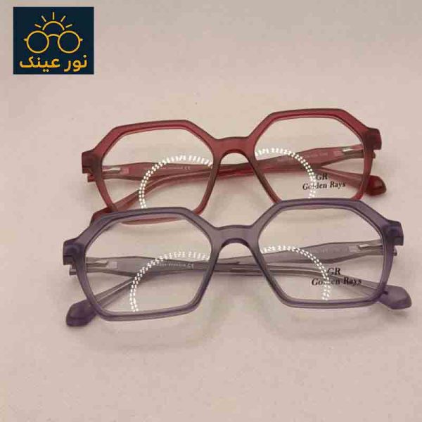 عینک طبی زنانه برند Golden Rays مدل چند ضلعی کد 7128 RB